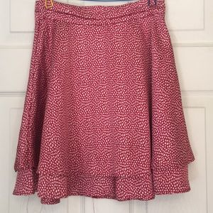 Faux Silk Layered Skirt